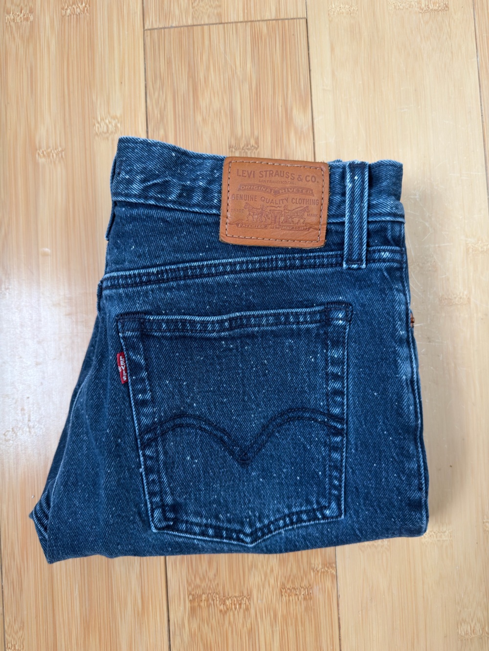 Levi's 501 Dark Blue Wedgie Straight Jeans